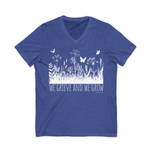 Load image into Gallery viewer, We Grieve And We Grow V-Neck
