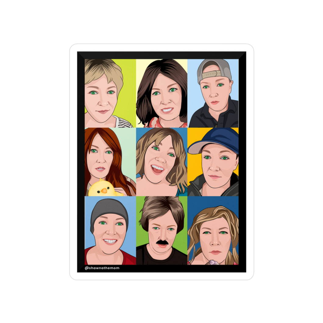 Shawnaverse Grid Sticker