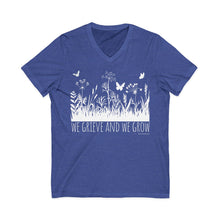 Load image into Gallery viewer, We Grieve And We Grow V-Neck
