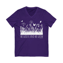 Load image into Gallery viewer, We Grieve And We Grow V-Neck

